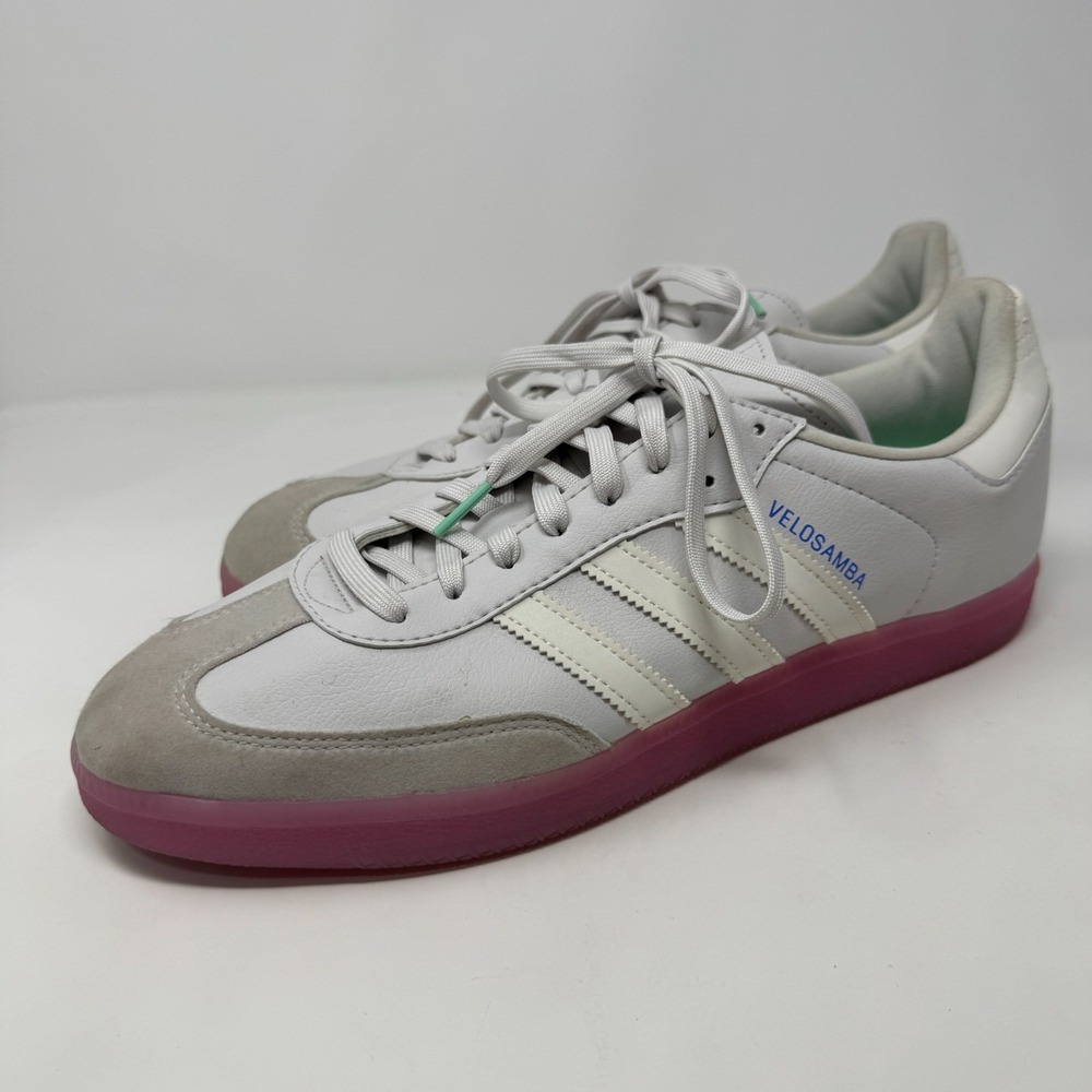 Adidas Velosamba Grey Lucid Fuchsia HQ6710 Cycling Shoes Men's Size 11.5 - Picture 7 of 14